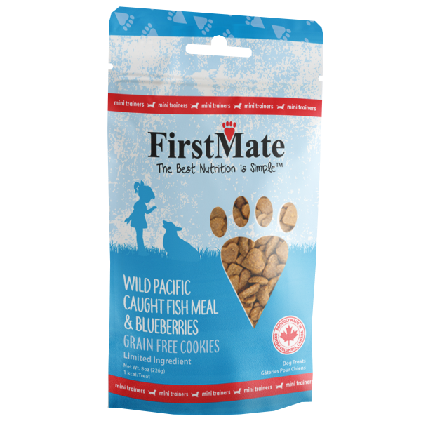 FirstMate Dog Treats GF Cookies Mini Fish & Blueberries 226g