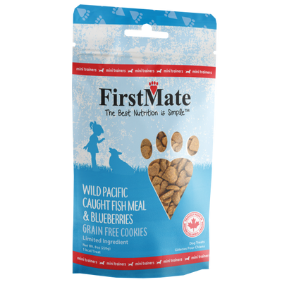 FirstMate Dog Treats GF Cookies Mini Fish & Blueberries 226g