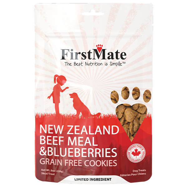 FirstMate Dog Treats GF Cookies Beef&Blueberries 8oz
