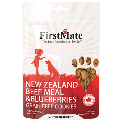 FirstMate Dog Treats GF Cookies Beef&Blueberries 8oz