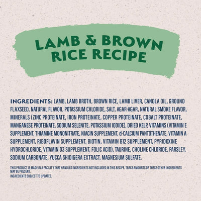 Natural Balance Limited Ingredient Lamb & Brown Rice Recipe Paté 368g