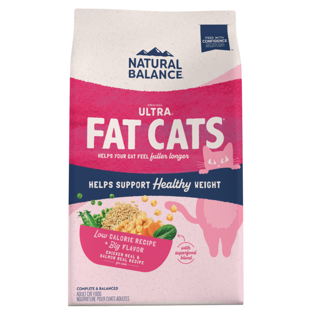 Natural Balance Fat Cats Chicken Meal & Salmon Meal Recipe 15lb