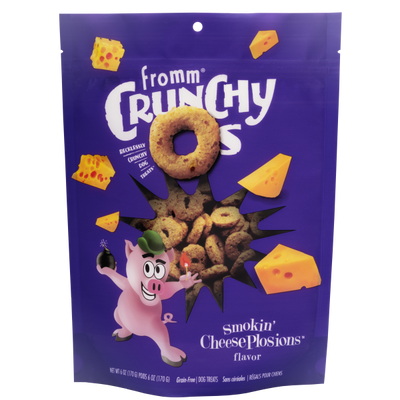 Fromm Dog Crunchy Os GF Smokin' CheesePlosions Treats 6 oz