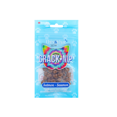 This & That Snack Station Cat Treats Crack-Nip Salmon 43g