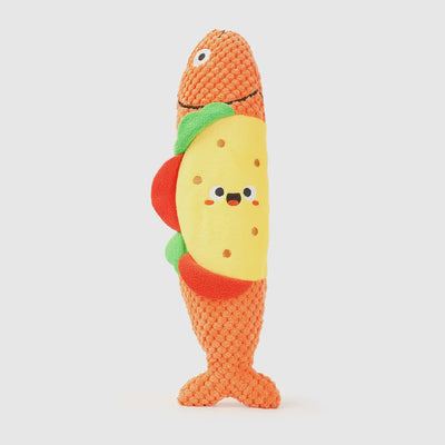 HugSmart Orilandpet - Food Party | Shaky Fish Taco - Dog Plush Toy