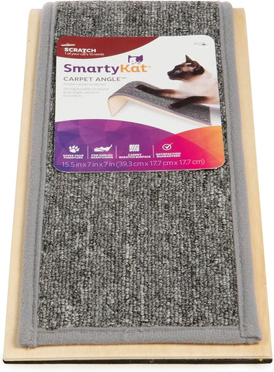 Smarty Kat Carpet Angle Scratch Ramp - Gray