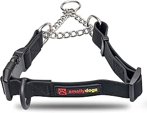 Smellydogz Medium/Large Martingale Collar - Black