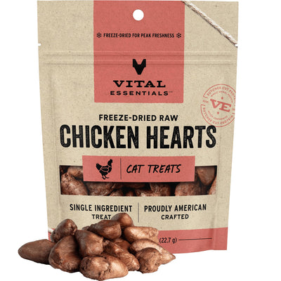 Vital Essentials Freeze-Dried Raw Chicken Hearts 22g