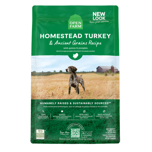 Open Farm Dog Ancient Grain Homestead Turkey 11lb