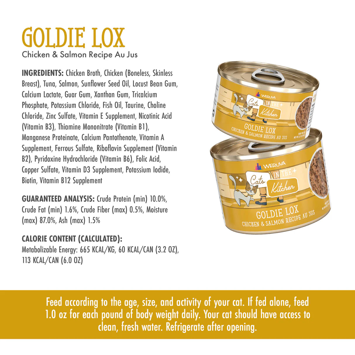 Weruva Cats in the Kitchen Goldie Lox - Chicken and Salmon Recipe Au Jus 6oz
