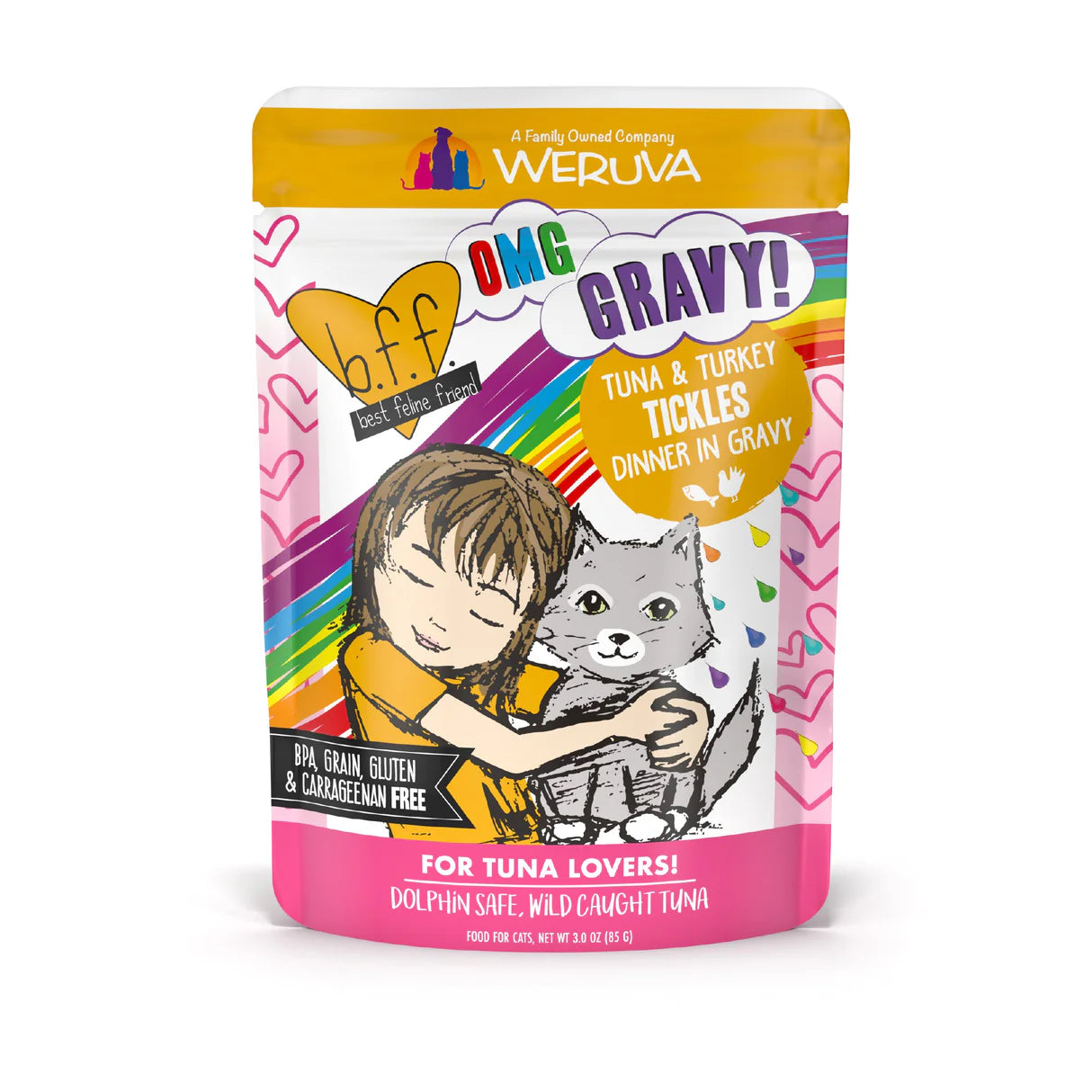 BFF Tuna & Turkey Tickles Tuna & Turkey Dinner in Gravy 85g