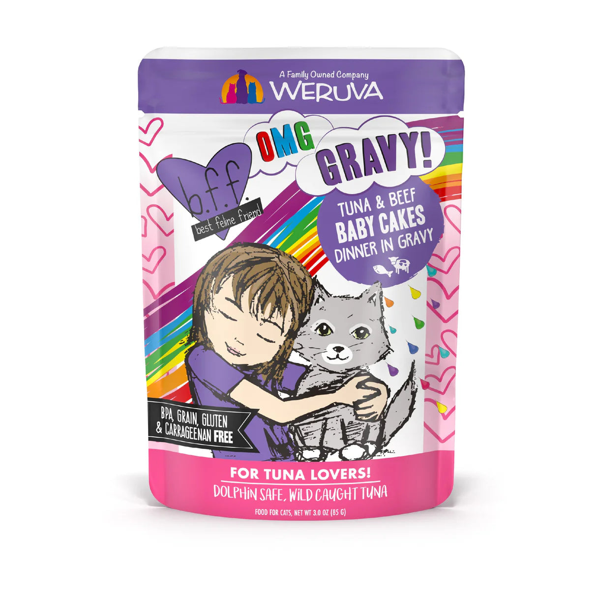 BFF OMG Gravy Tuna & Beef Baby Cakes Tuna & Beef Dinner in Gravy 85g