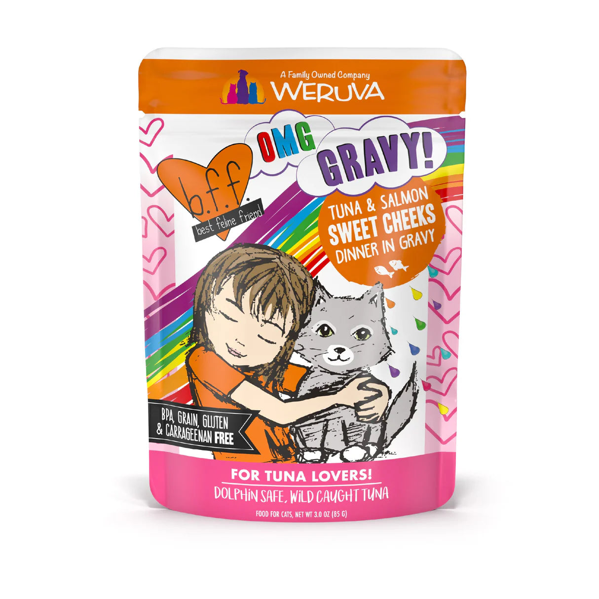 BFF Tuna & Salmon Sweet Cheeks Tuna & Salmon Dinner in Gravy 80g