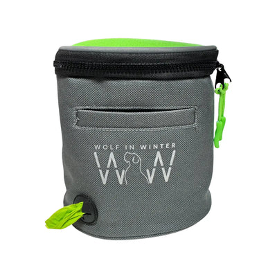 Wolf In Winter Quickdraw Dog Treat Pouch - Black & Charcoal