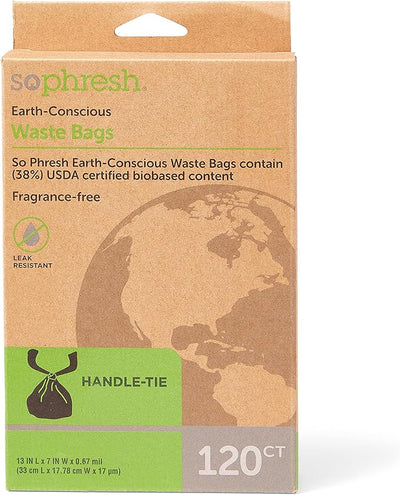 So Phresh Earth-Conscious Handle Tie Dog Waste Bags - 120 Bags