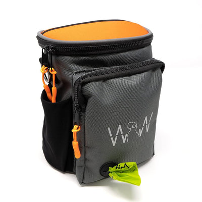 Wolf In Winter Quick Draw XL Dog Walking Bag - Orange