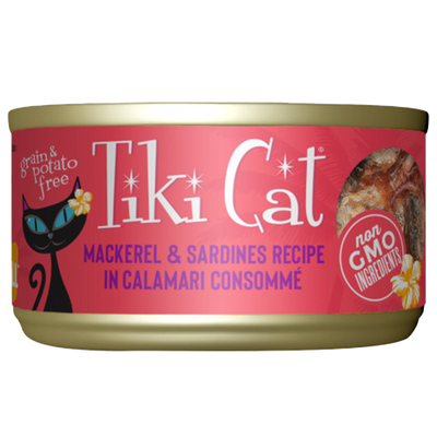 Tiki Cat Hawaiian Grill GF Makaha Mackerel Sardine Calamari 2.8 oz