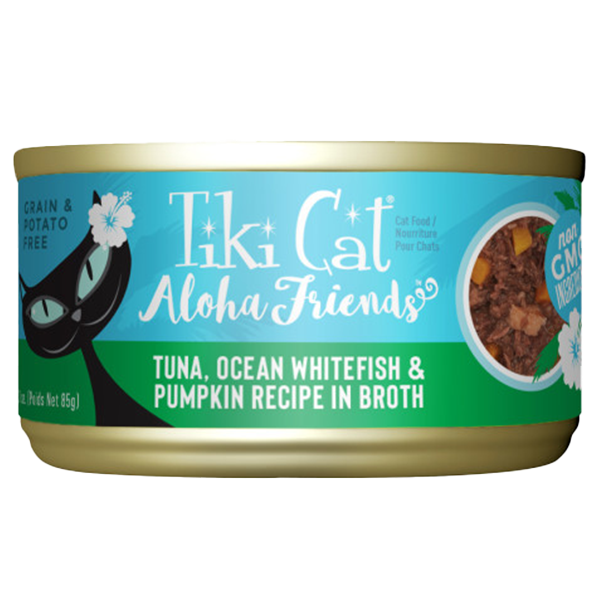 Tiki Cat Aloha Friends GF Tuna/OceanWhitefish/Pumpkin 3 oz