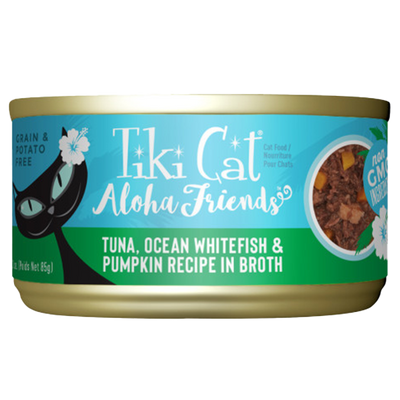 Tiki Cat Aloha Friends GF Tuna/OceanWhitefish/Pumpkin 3 oz