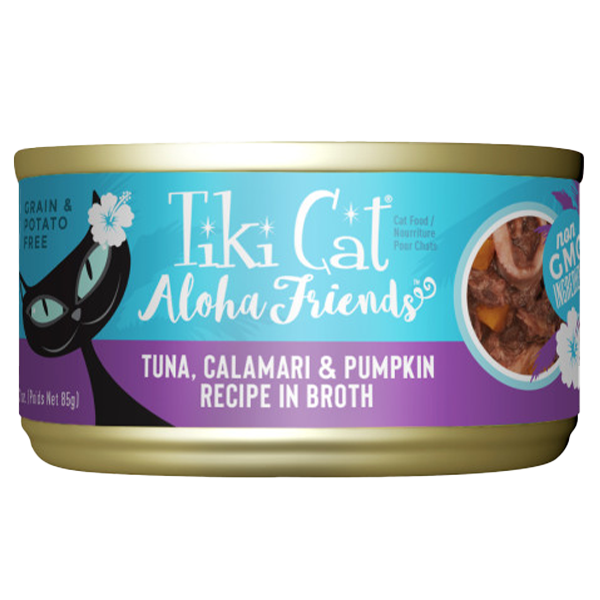 Tiki Cat Aloha Friends GF Tuna/Calamari/Pumpkin 3 oz