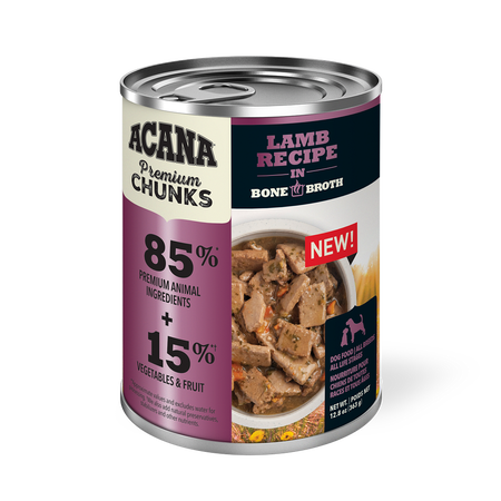 Acana Premium Chunks Lamb Recipe in Bone Broth 363g
