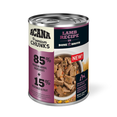 Acana Premium Chunks Lamb Recipe in Bone Broth 363g