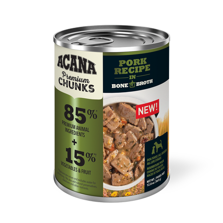 Acana Premium Chunks Pork Recipe in Bone Broth 363g
