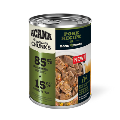 Acana Premium Chunks Pork Recipe in Bone Broth 363g