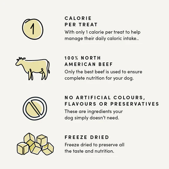 Crumps' Naturals Freeze Dried Beef Liver Mini Trainers 126g