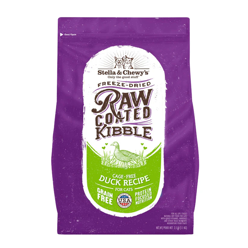 Stella & Chewy's Raw Coated Kibble Cage-Free Duck Recipe 5lb