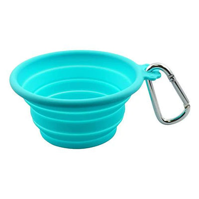 Fou Fou Brands Silicone Collapsible Travel Bowl Teal