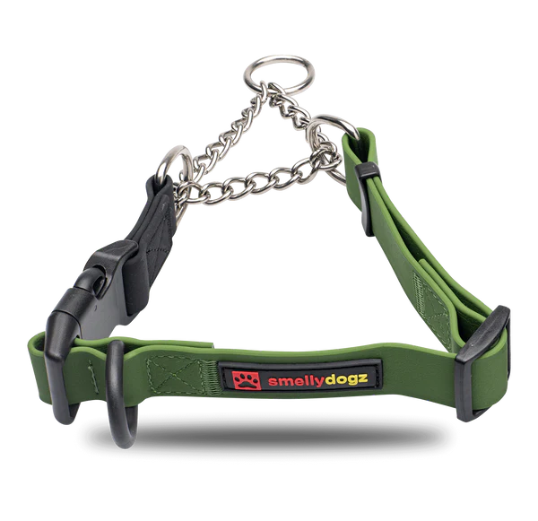 Smellydogz Small/Medium Martingale Collar - Olive