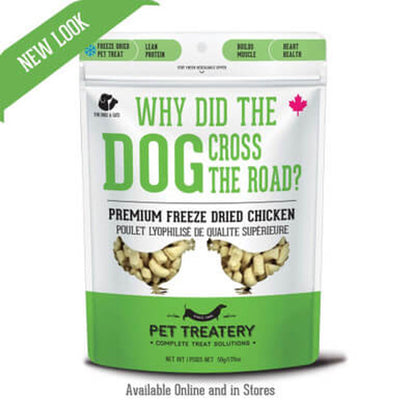 Granville Pet Treatery Why did The Dog Cross the Road - Premium Freeze Dried Chicken Treat For Dogs & Cats 50g