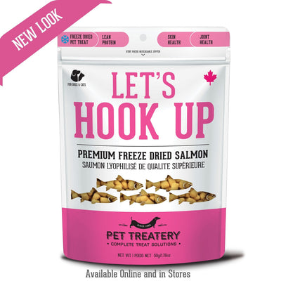 Granville Pet Treatery Let's Hook Up - Premium Freeze Dried Salmon Treat For Dogs & Cats 50g