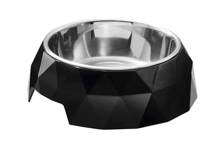 Hunter Dog Melamine Kimberley Small Black Feeding Bowl