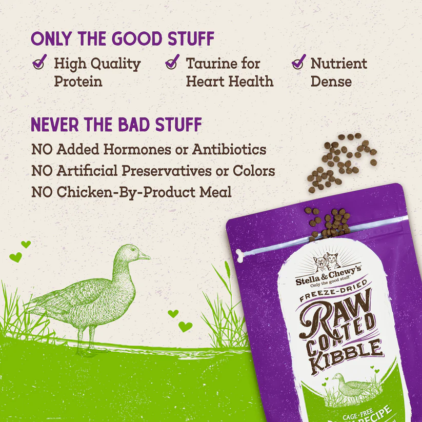 Stella & Chewy's Raw Coated Kibble Cage-Free Duck Recipe 5lb