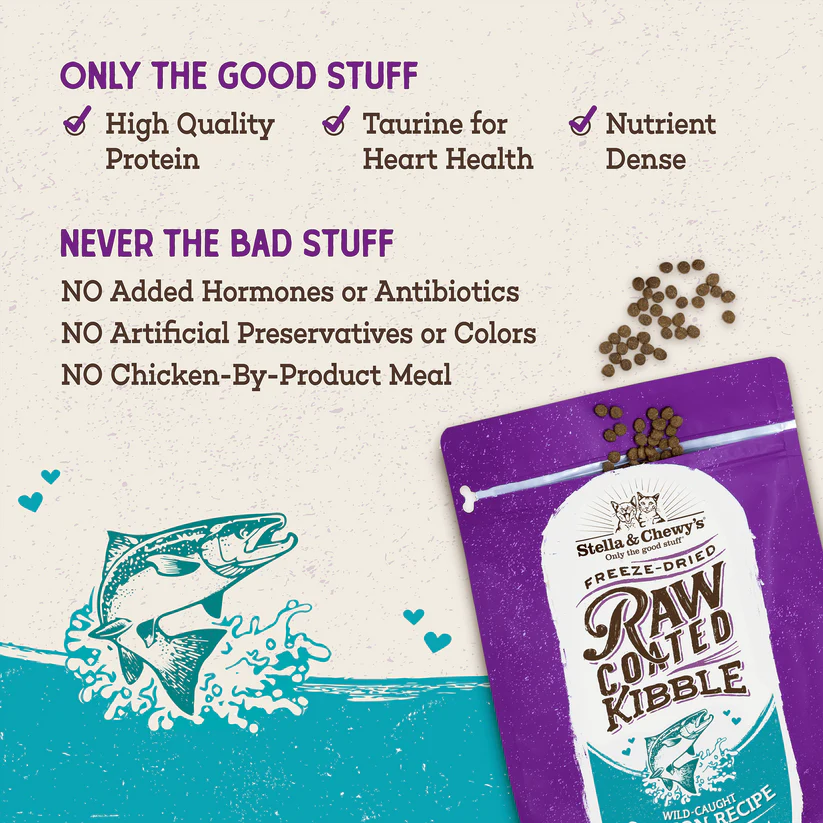 Stella & Chewy's Raw Coated Kibble Wild-Caught Salmon Recipe 5lb