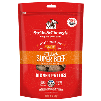 Stella & Chewy's Super Beef Freeze-Dried Raw Dinner Patties 709g