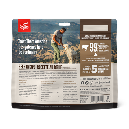 Orijen Freeze Dried Dog Treats Beef Recipe 92g