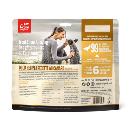Orijen Freeze Dried Dog Treats Duck Recipe 92g