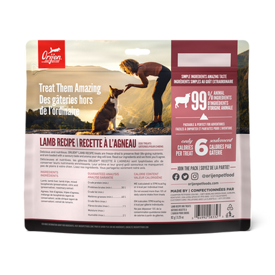 Orijen Freeze Dried Dog Treats Lamb Recipe 92g