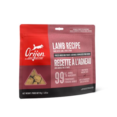 Orijen Freeze Dried Dog Treats Lamb Recipe 92g