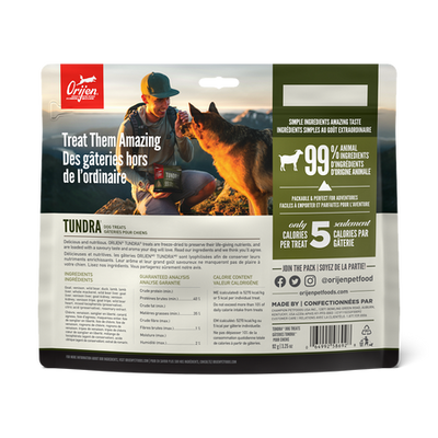 Orijen Freeze Dried Dog Treats Tundra Recipe 92g