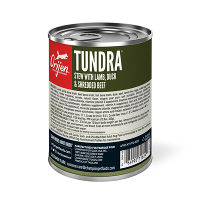 Orijen Tundra Stew Recipe with Shredded Beef, Duck & Lamb 363g