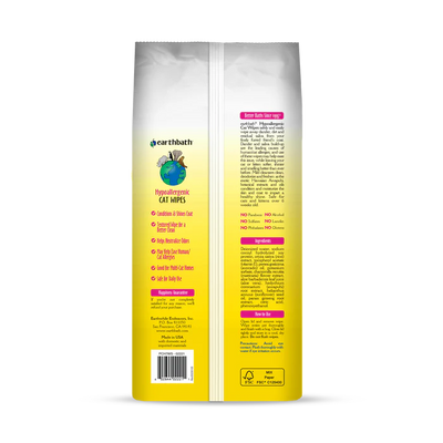Earthbath Hypoallergenic Cat Wipes 100Ct