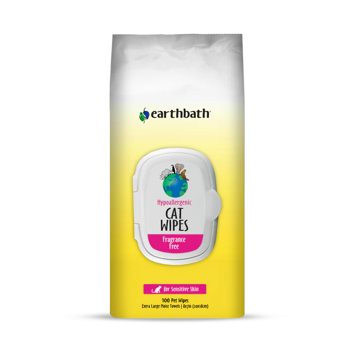 Earthbath Hypoallergenic Cat Wipes 100Ct