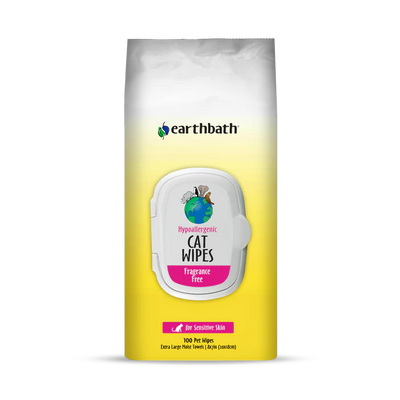 Earthbath Hypoallergenic Cat Wipes 100Ct
