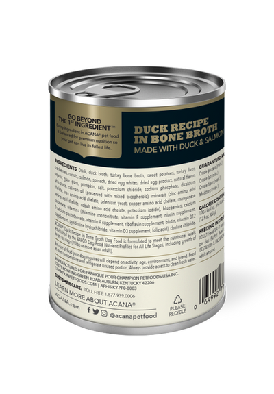 Acana Premium Chunks Duck Recipe in Bone Broth 363g