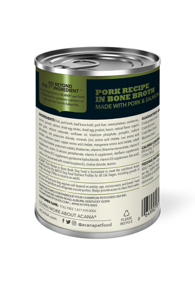 Acana Premium Chunks Pork Recipe in Bone Broth 363g