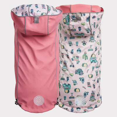 GF Pets Reversible Dog Raincoat | Pink Fiesta - Small